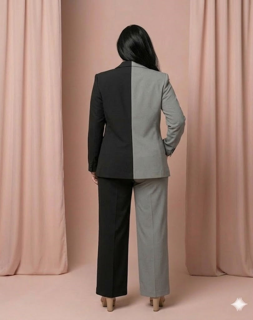 Tailleur curvy VITTORIA bicolor elegante