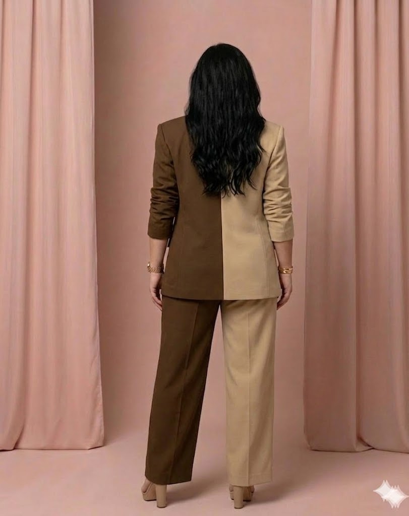 Tailleur curvy VITTORIA bicolor elegante